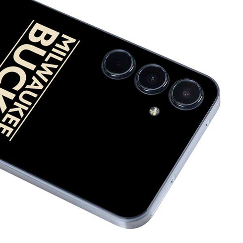 NBA Milwaukee Bucks Standard - Black Galaxy A35 5G Skin